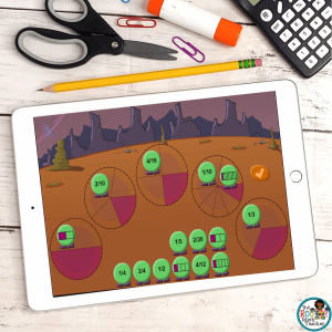 This is an example of a web game used to launch a math lesson.