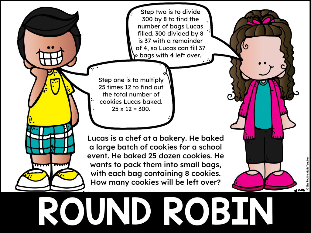 This is an example of students using the Round Robin structure.